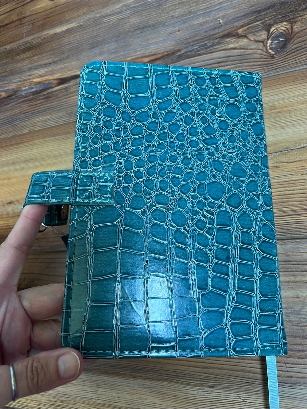 NEW Sheffield Home Faux Croc Notebook/Journal with Magnetic Closure & Ribbon - Picture 4 of 5